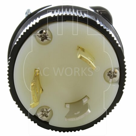 Ac Works NEMA L7-30P 30A 277V 3-Prong Locking Male Plug with UL, C-UL Approval in Black ASL730P-BK